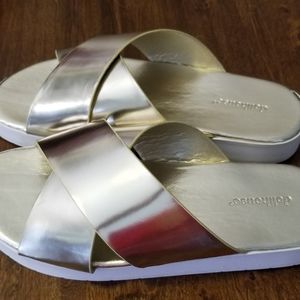 Size 7 Dollhouse Soft Gold Metallic Sandals